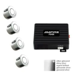 Ampire PSA400C-ISI - Einparkhilfe, 4-fach, Angewinkelt, Silber Glänzend