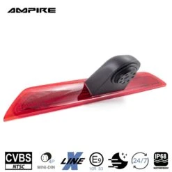 Ampire KVX-TRANSIT - Rückfahrkamera Für FORD Transit 7. Gen. Mit Dach H2 (Bj. 2014-2019)