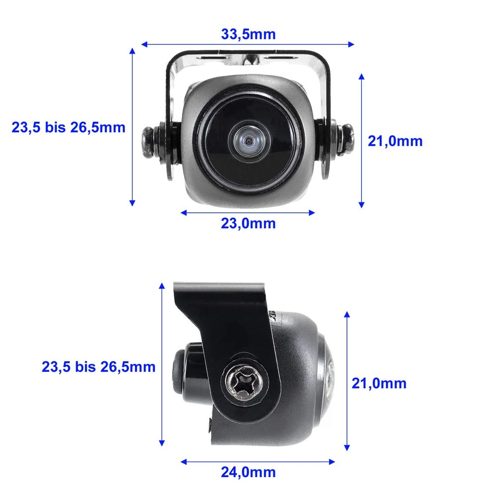 Ampire KCX602 - Mini Rückfahrkamera (CVBS), 195° – Bild 9